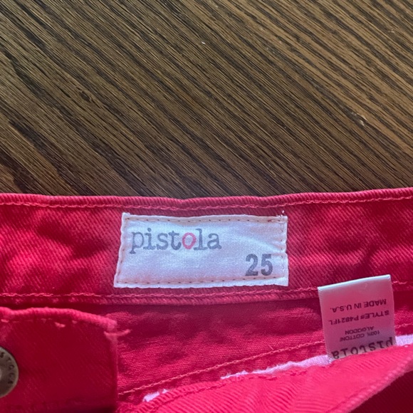 Pistola red denim shorts in size 25 - Picture 3 of 3